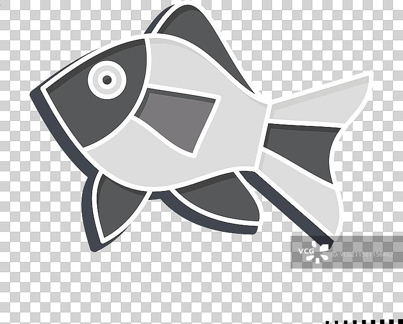 与海鲜相关的亚特兰蒂克鱼图标图片素材