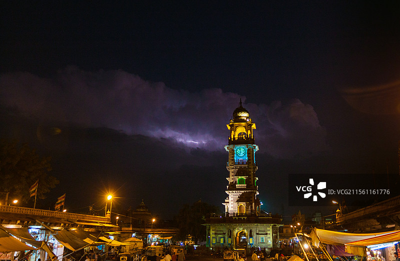 印度焦特布尔古老的钟楼图片素材