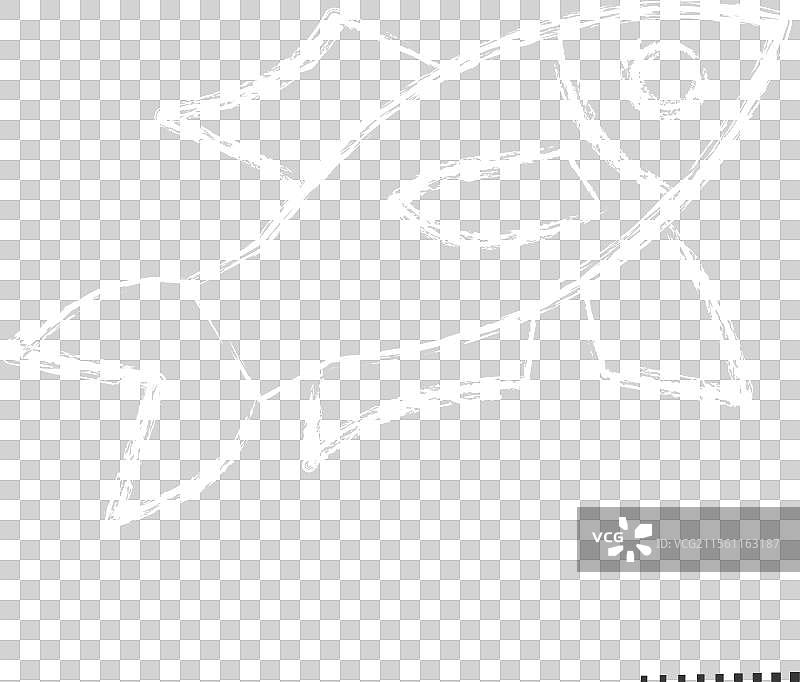 与海鲜相关的沙丁鱼图标符号 粉笔画图片素材