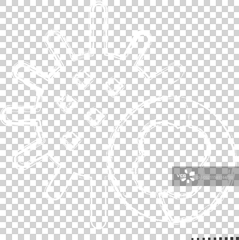 与海鲜相关的海胆图标 粉笔画图片素材