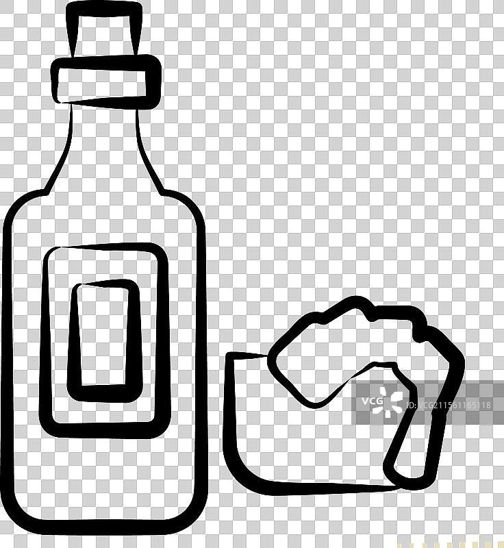 与海鲜相关的海鲜酱图标，手势符号图片素材