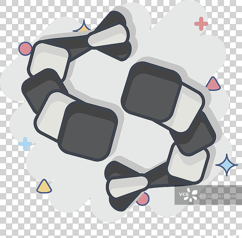 与海鲜相关的虾图标，卡通风格图片素材