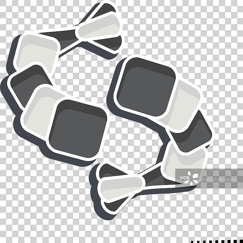 与海鲜相关的虾图标，光泽感十足图片素材