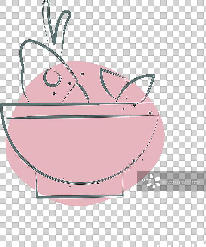 与海鲜相关的汤图标，颜色符号图片素材