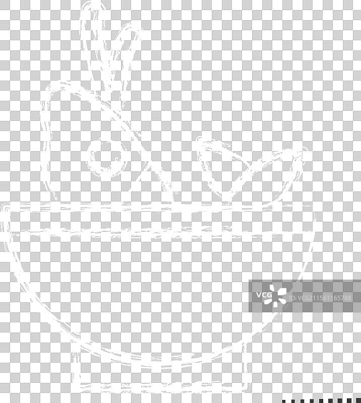 海鲜相关的汤图标，象征海鲜，粉笔画风格图片素材