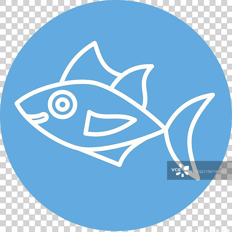 与海鲜相关的金枪鱼图标，蓝色眼睛图片素材