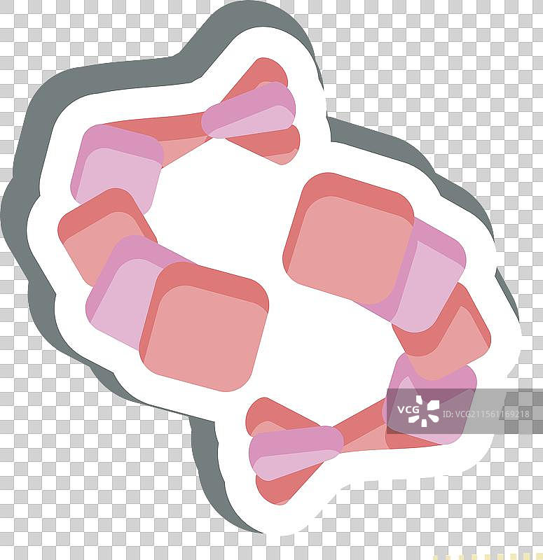 与海鲜相关的简单虾贴纸图片素材