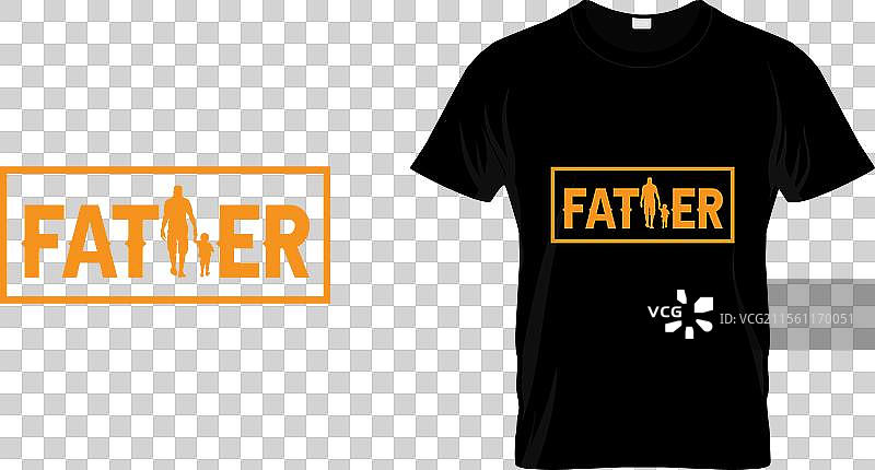 父亲字母排版T恤设计图片素材