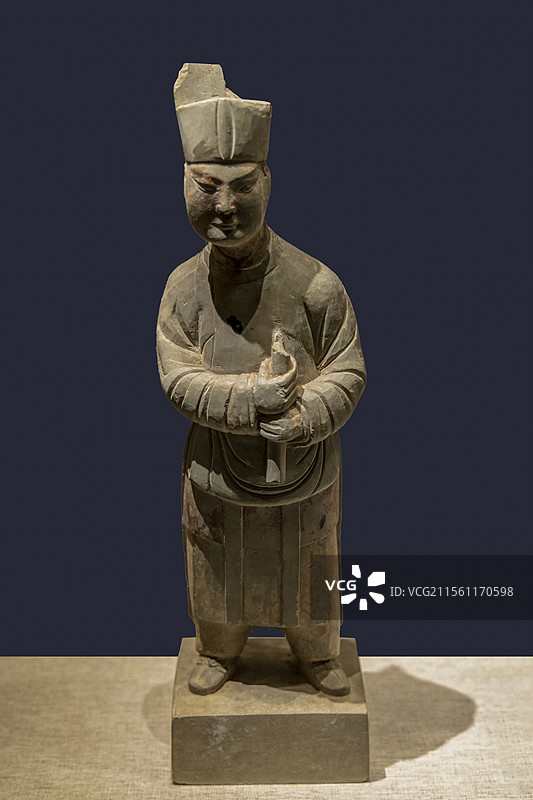 河南博物院“宋金元时期”展：卫士男石俑（北宋，1971年方城县金汤寨村出土）图片素材