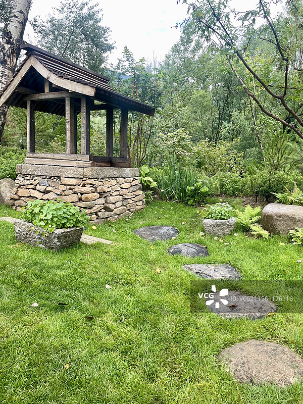 日式小亭 雾灵山见山本院图片素材