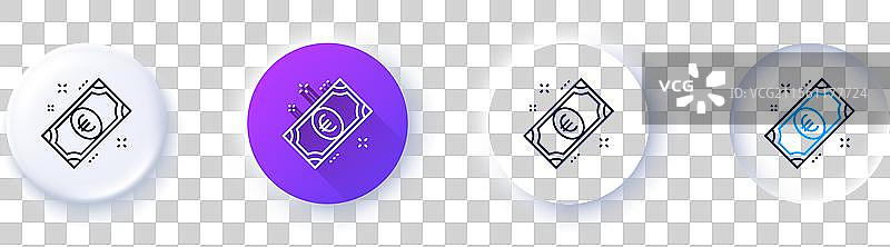 欧元货币线图标支付方式标志线图片素材