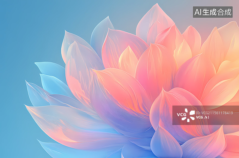 【AI数字艺术】粉嫩莲花图片素材