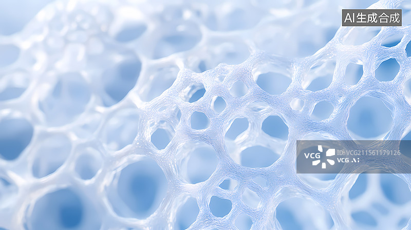 【AI数字艺术】骨组织细胞结构图片素材