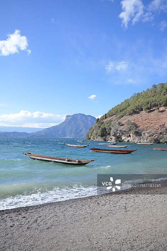 丽江泸沽湖女神湾图片素材