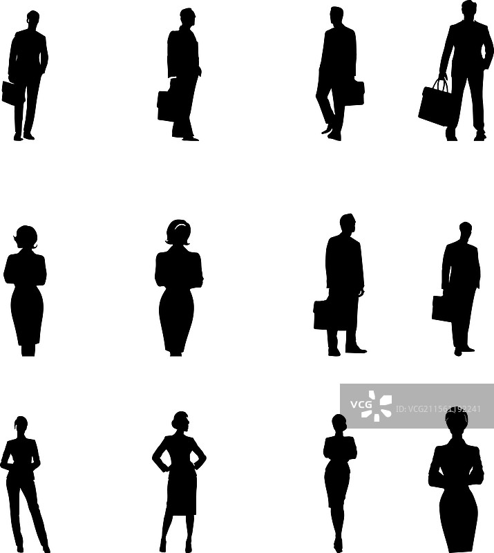 专业商务人士剪影图片素材