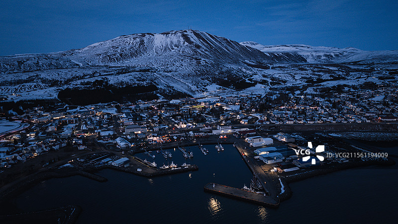 冰岛蓝调航拍图片素材