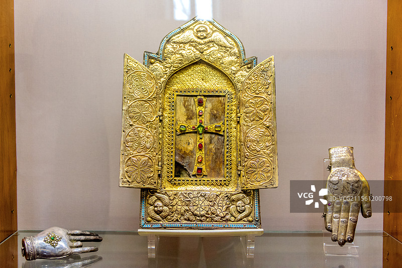 亚美尼亚埃奇米阿津大教堂馆藏诺亚方舟碎片图片素材