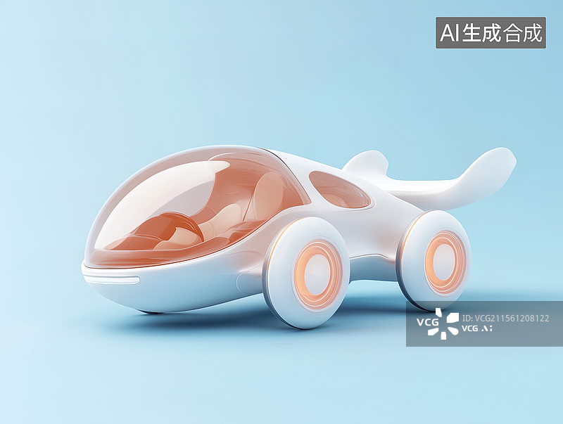 【AI数字艺术】卡通未来车图片素材