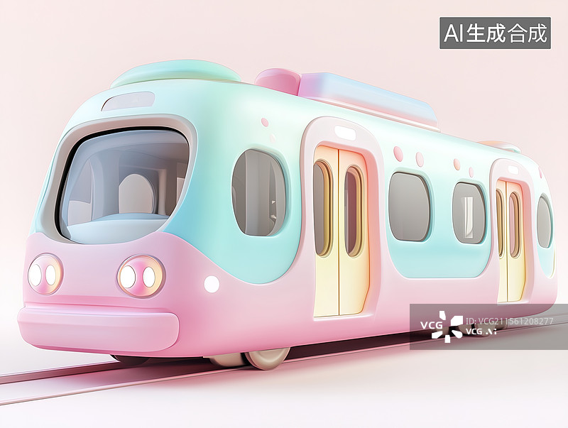 【AI数字艺术】卡通列车图片素材