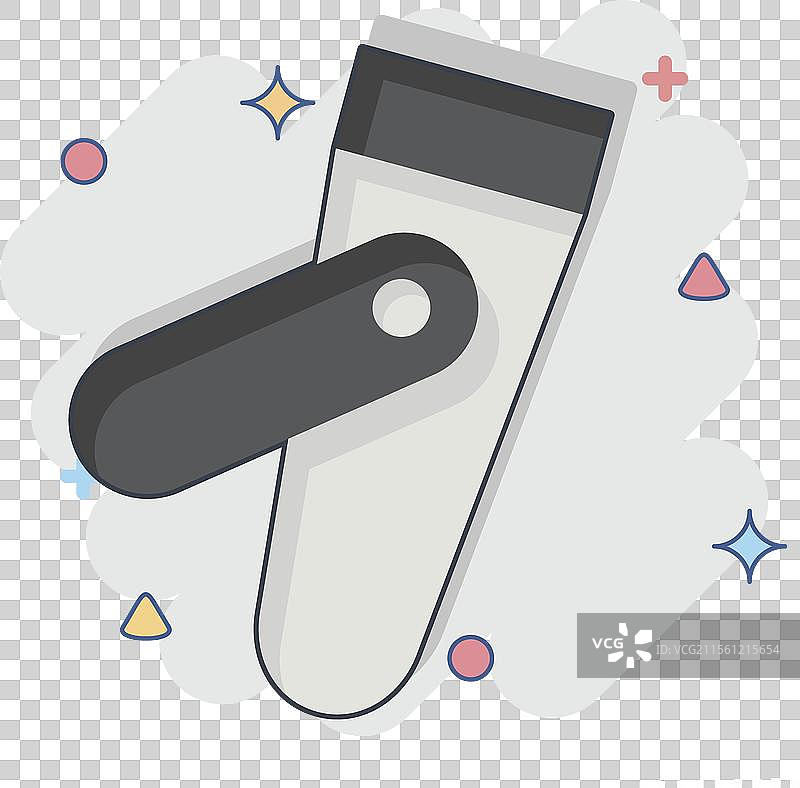 与卫生符号相关的指甲剪图标漫画图片素材