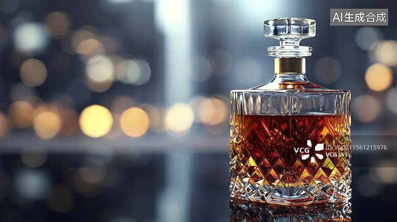 【AI数字艺术】玻璃酒杯里的酒图片素材