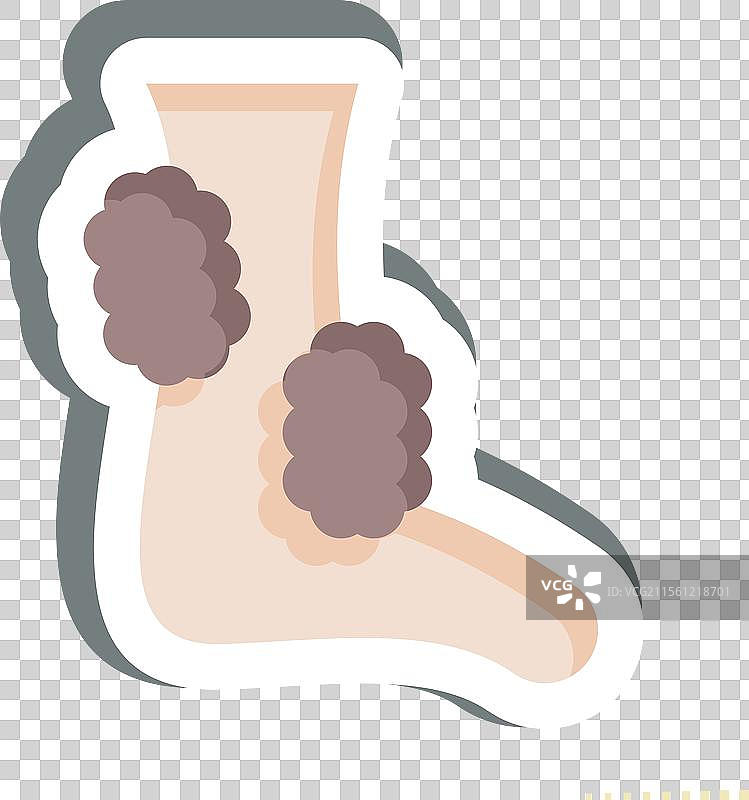 与卫生符号相关的清洁脚贴纸图片素材