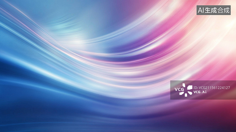 【AI数字艺术】彩色渐变科技感光效抽象曲线背景图片素材