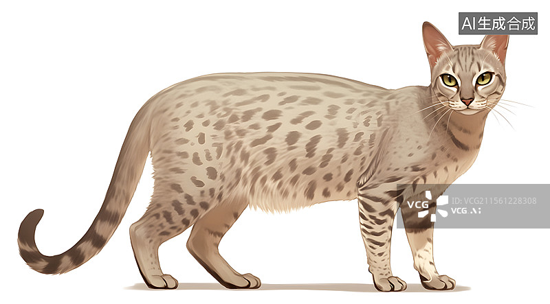 【AI数字艺术】猫咪 插画 可爱图片素材