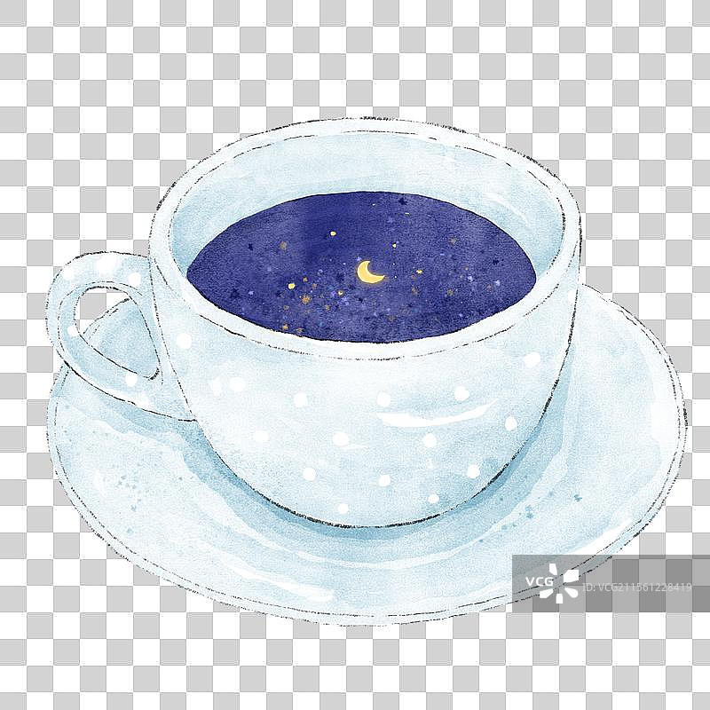 咖啡里的星空图片素材