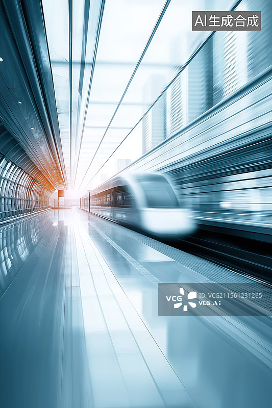 【AI数字艺术】高铁列车图片素材