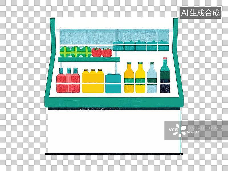【AI数字艺术】超市里便利店里的售卖摊位图片素材
