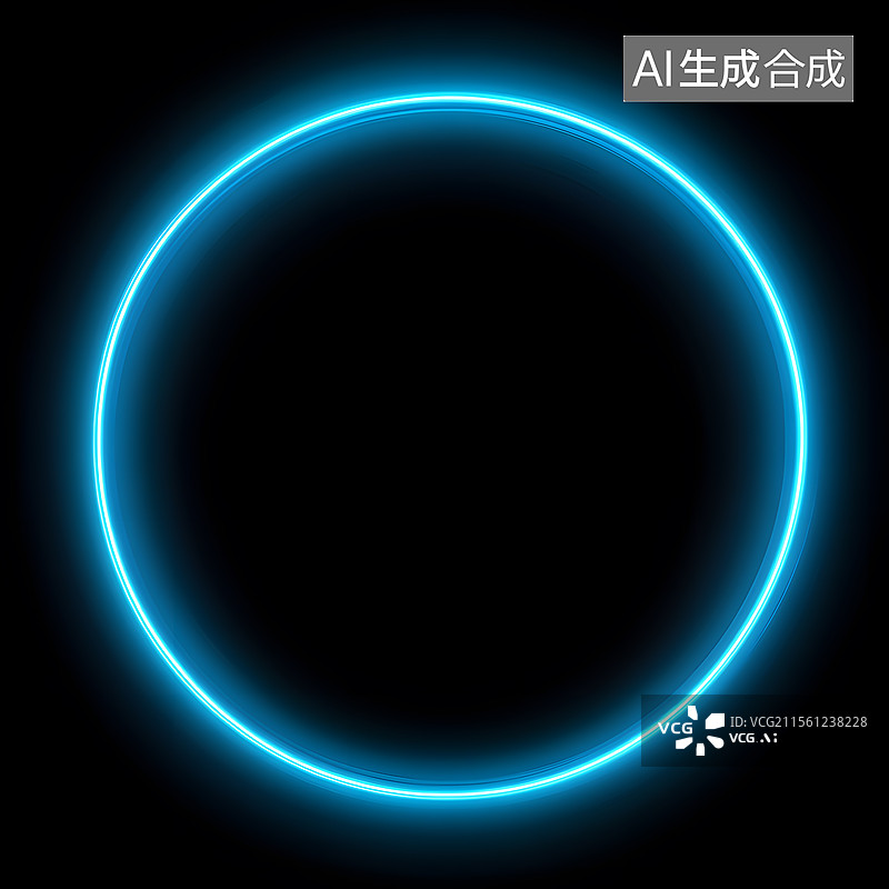 【AI数字艺术】炫彩光环图片素材