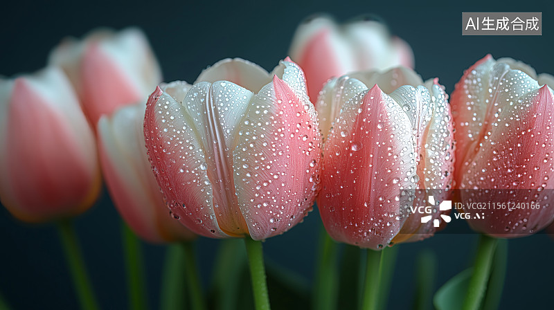 【AI数字艺术】郁金香花朵盛开图片素材