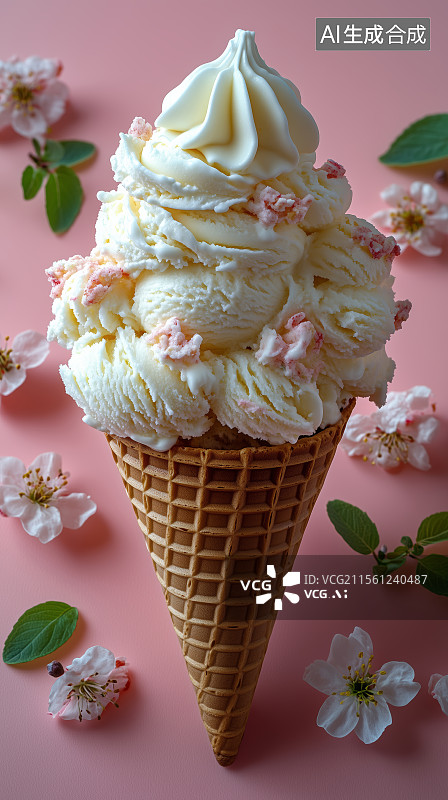 【AI数字艺术】冰淇淋雪糕甜筒图片素材
