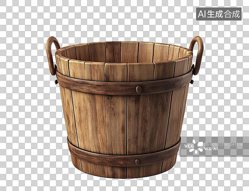 【AI数字艺术】木桶葡萄酒或啤酒桶图片素材