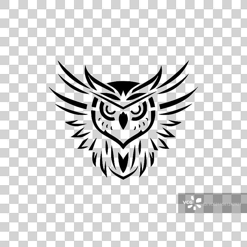 猫头鹰 - 高质量标志 - 适合T恤设计图片素材