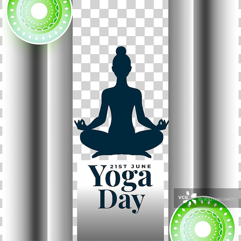 国际瑜伽日，6月21日，莲花坐姿的女性图片素材