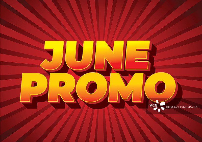 六月促销文本效果，呈现3D外观与眼睛元素图片素材