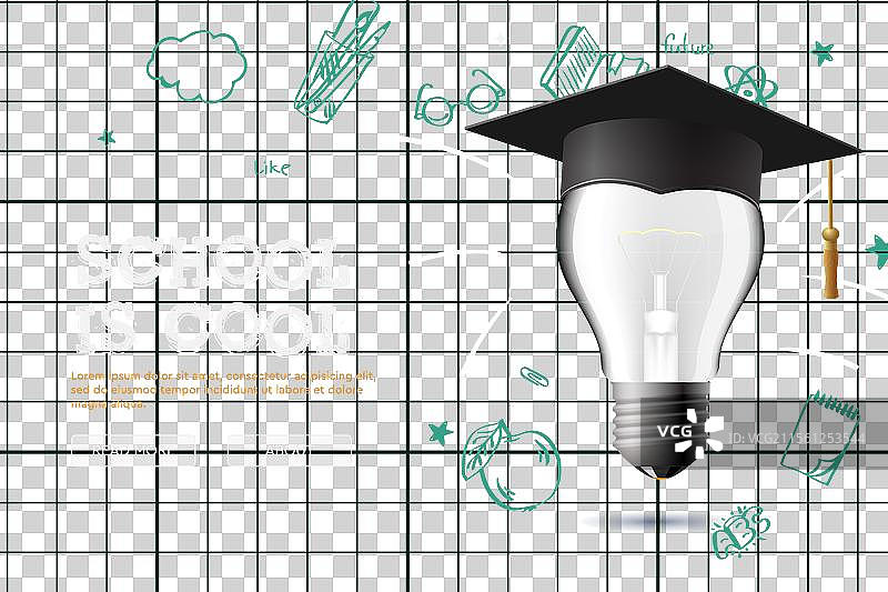 教育概念网页横幅：学校很酷图片素材