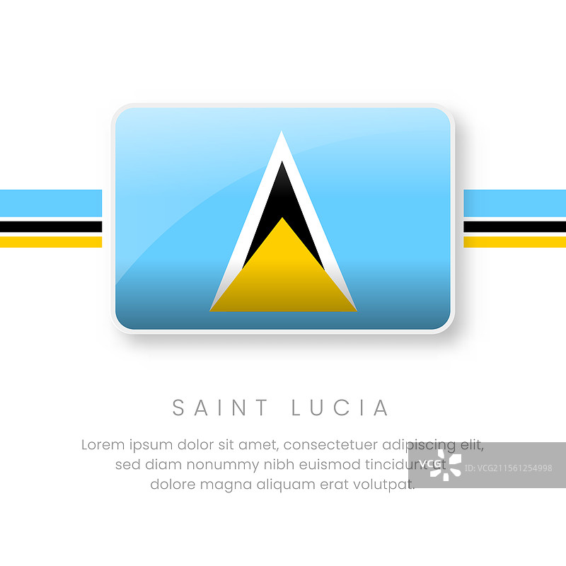 圣卢西亚国旗 圣卢西亚按钮图片素材