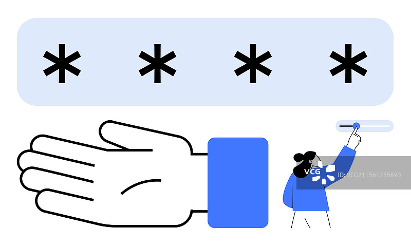 手势输入安全密码的概念图片素材