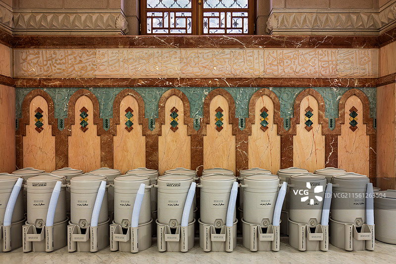 沙地阿拉伯 先知寺 麦地那清真寺全景图片素材