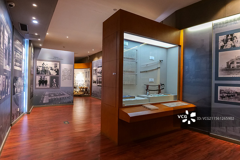 山东济南胶济铁路博物馆第三展厅“风雨沧桑路”图片素材