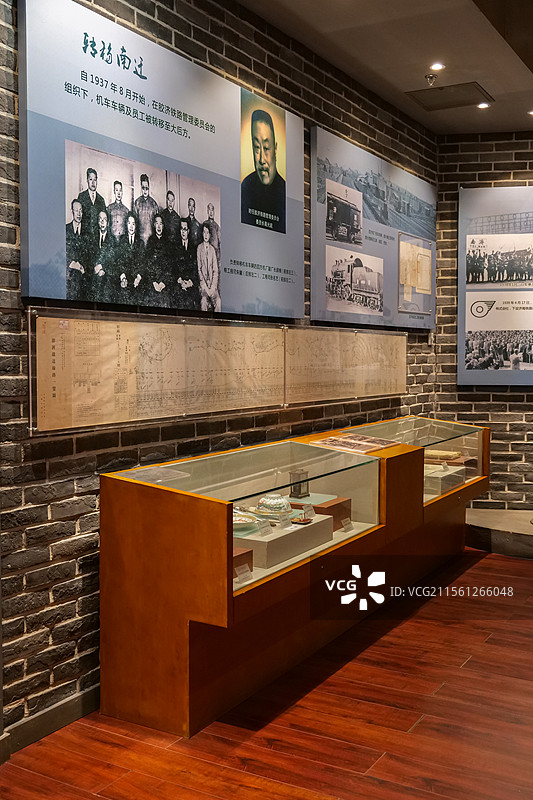 山东济南胶济铁路博物馆第三展厅“风雨沧桑路”图片素材