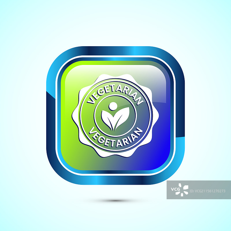 100%素食主义者图标设计，适用于素食产品图片素材