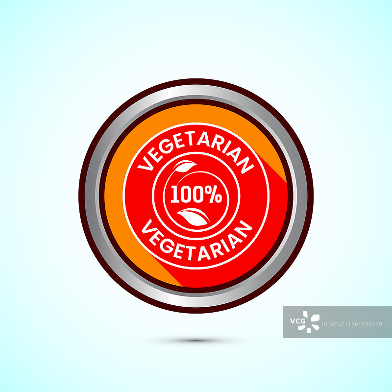 100%素食主义者图标设计，适用于素食产品图片素材