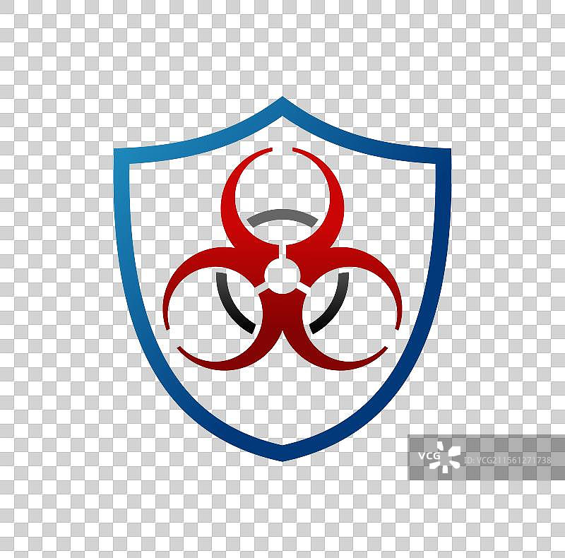 生物危害标志设计的盾牌图片素材