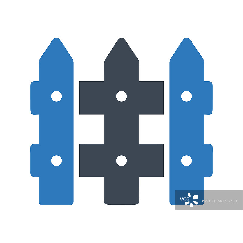 绘制木栅栏的图标图片素材