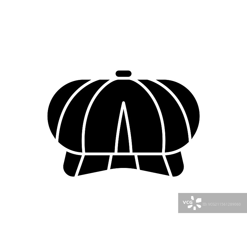 报童帽剪影图标设计图片素材