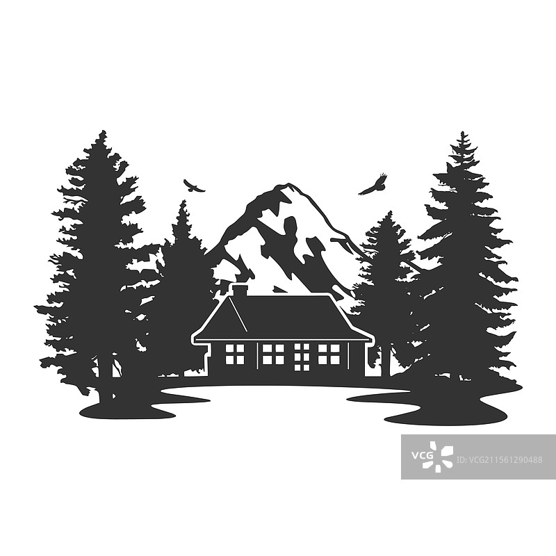 小屋剪贴画设计场景图片素材